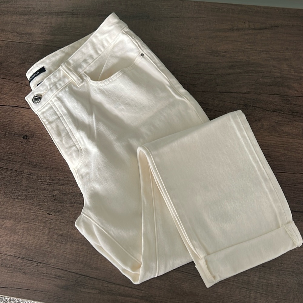 Nautica cuffed denim in cream